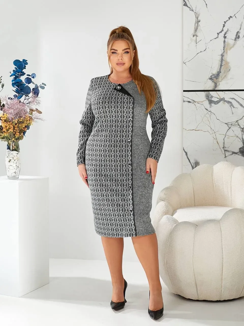 Теплое элегантное платье