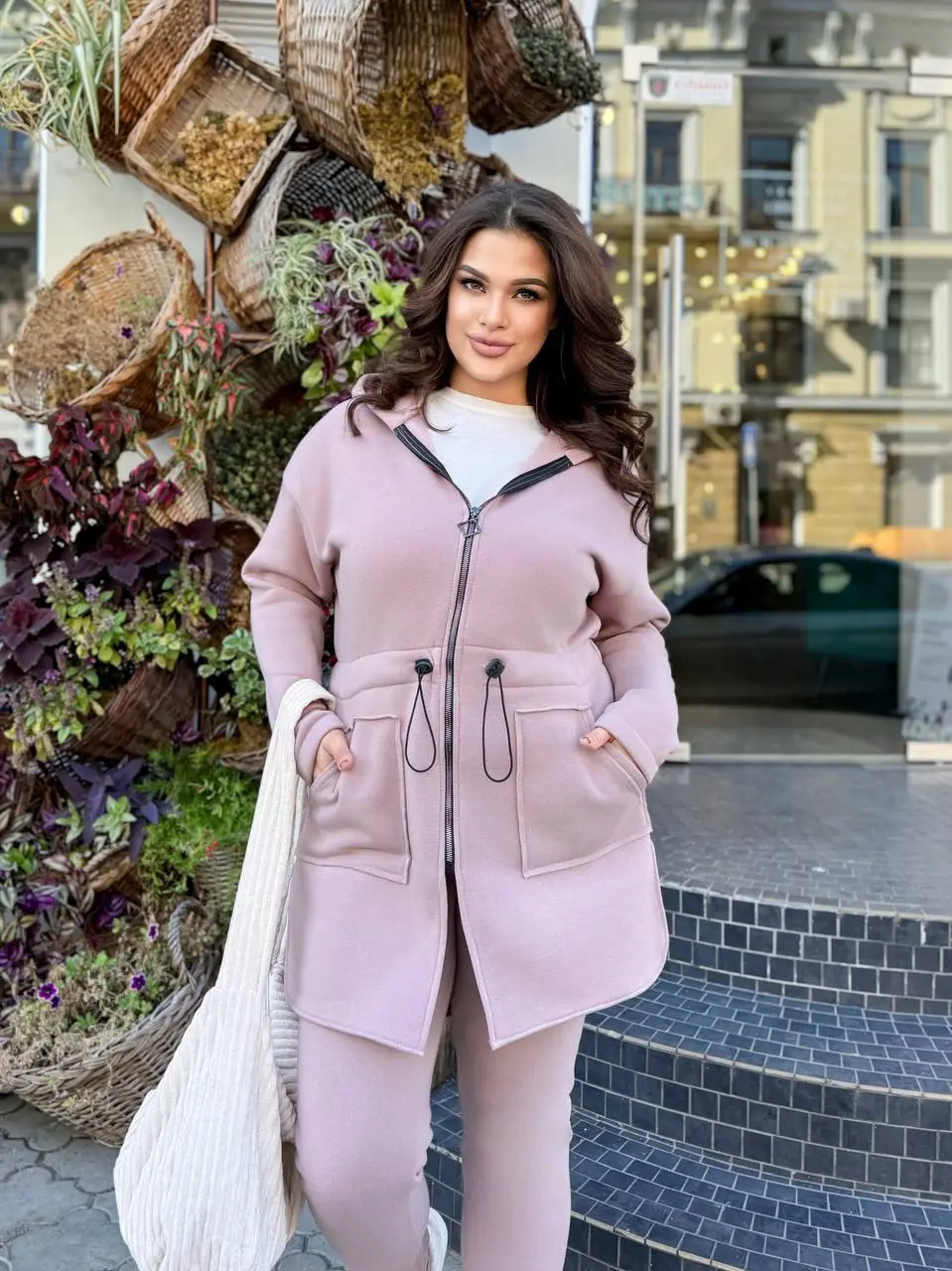 Стильный теплый костюм двойка