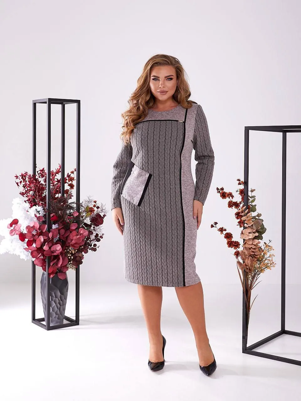 Осеннее элегантное платье