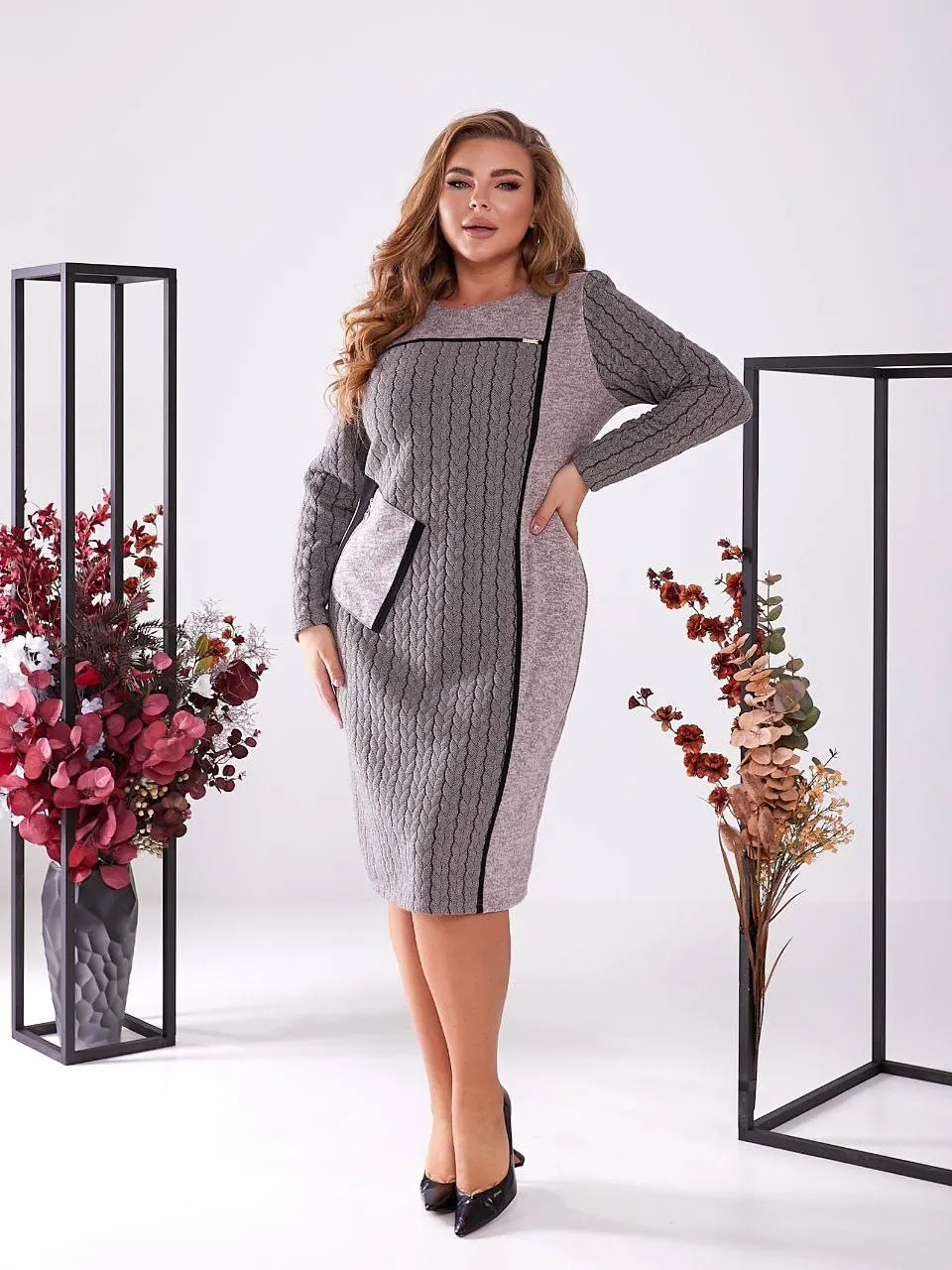 Осеннее элегантное платье