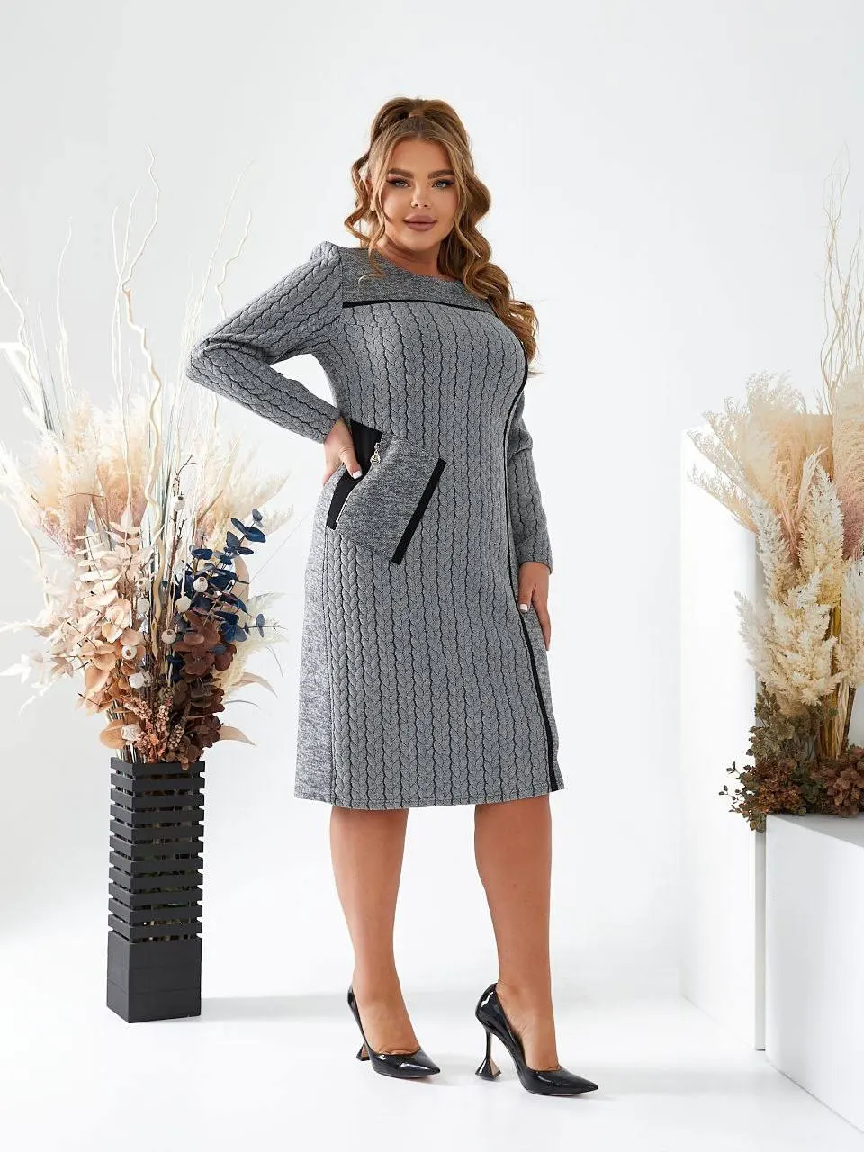 Осеннее элегантное платье